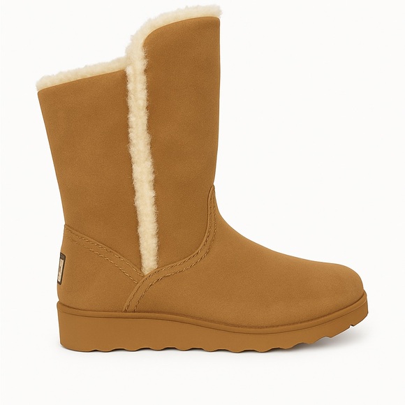 Rare BEARPAW shearling Wedge Boots- Women’s size 9- New with Tags - Picture 1 of 10